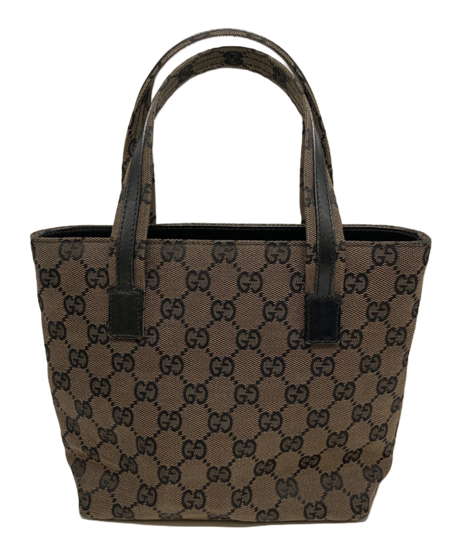 中古・古着通販】GUCCI (グッチ) キャンバスミニハンドバッグ ブラウン