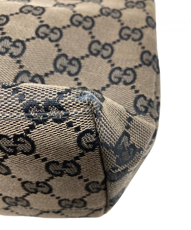 中古・古着通販】GUCCI (グッチ) キャンバスミニハンドバッグ ブラウン