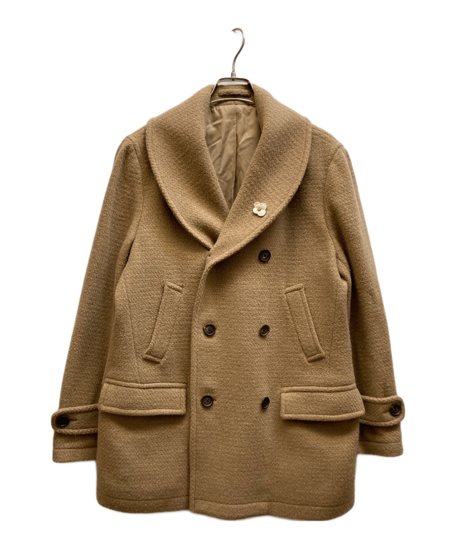 中古・古着通販】LARDINI (ラルディーニ) Pコート ベージュ サイズ:50