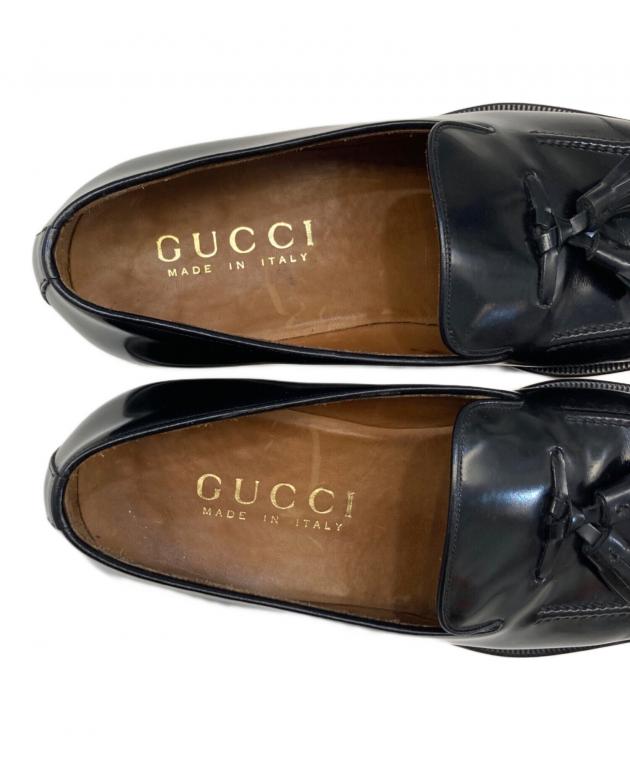 中古・古着通販】GUCCI (グッチ) タッセルローファー ブラック サイズ