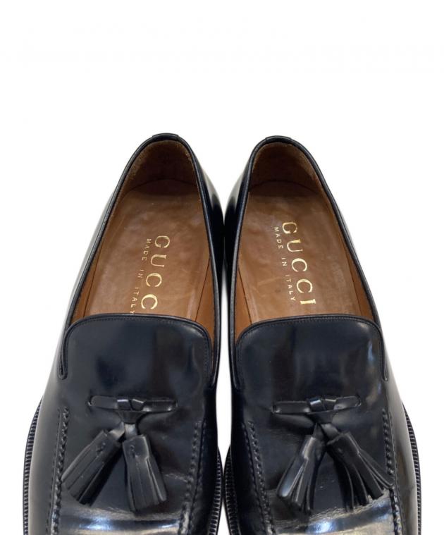 中古・古着通販】GUCCI (グッチ) タッセルローファー ブラック サイズ