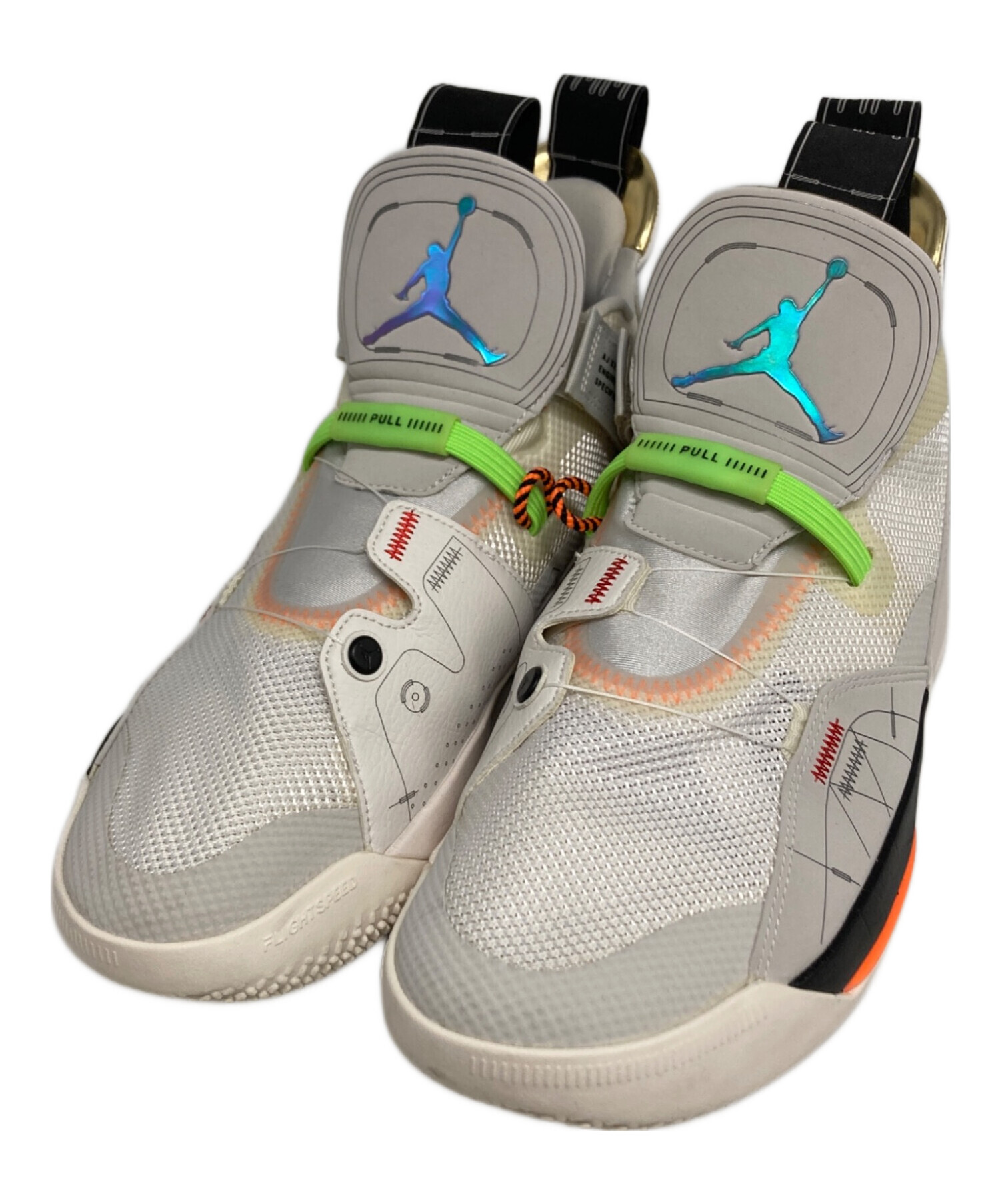 中古・古着通販】NIKE (ナイキ) AIR JORDAN 33 PF ホワイト サイズ:27 