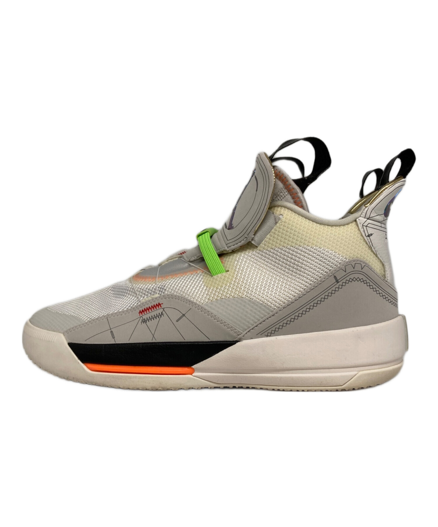 中古・古着通販】NIKE (ナイキ) AIR JORDAN 33 PF ホワイト サイズ:27 