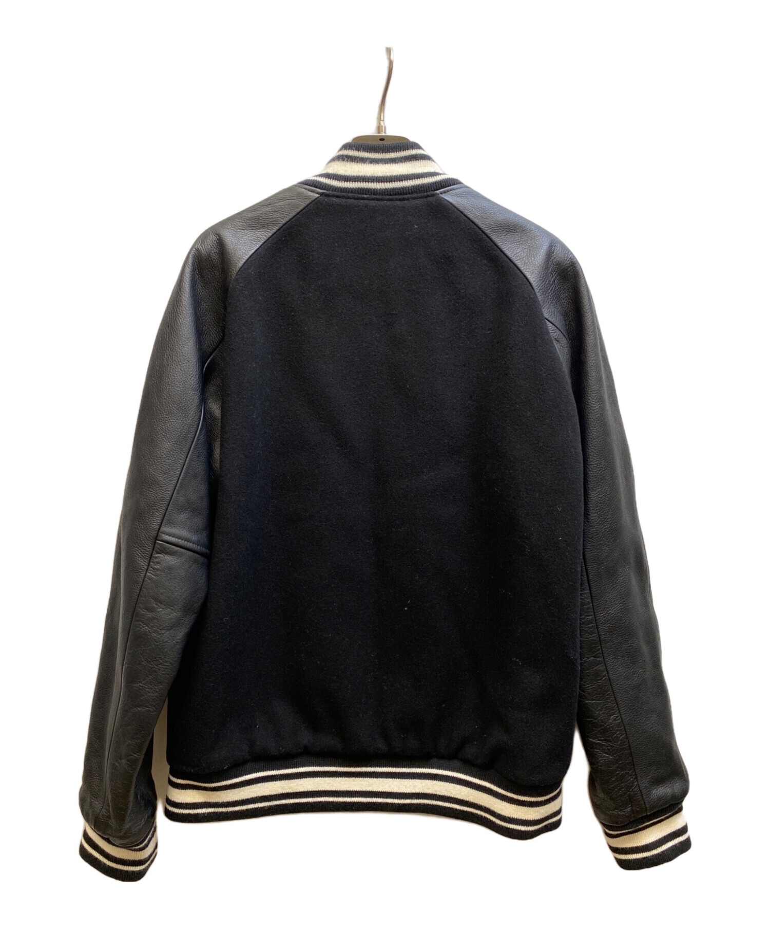 中古・古着通販】LACOSTE (ラコステ) レザー切替スタジャン ブラック