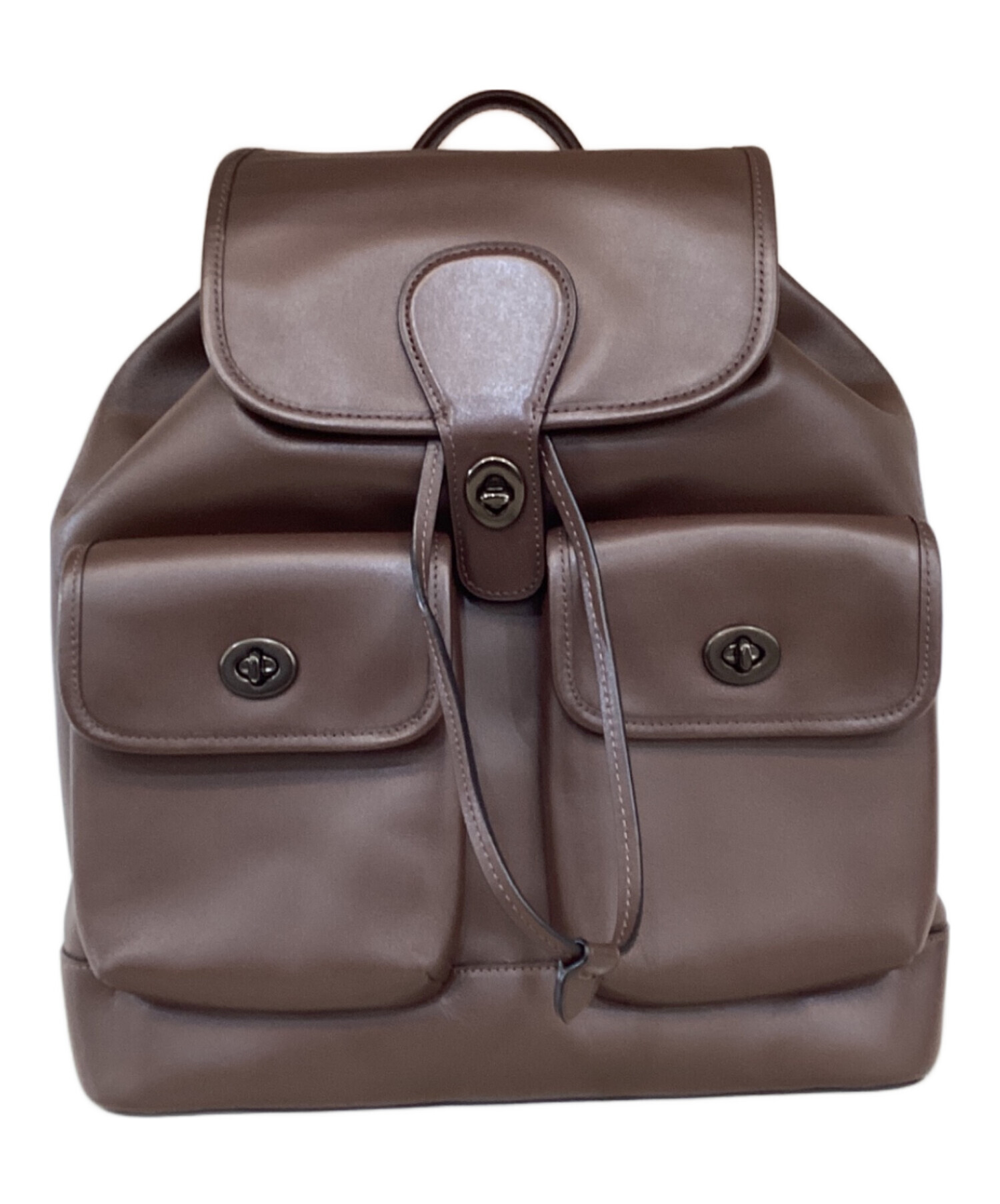 中古・古着通販】COACH (コーチ) レザーヘリテージバックパック