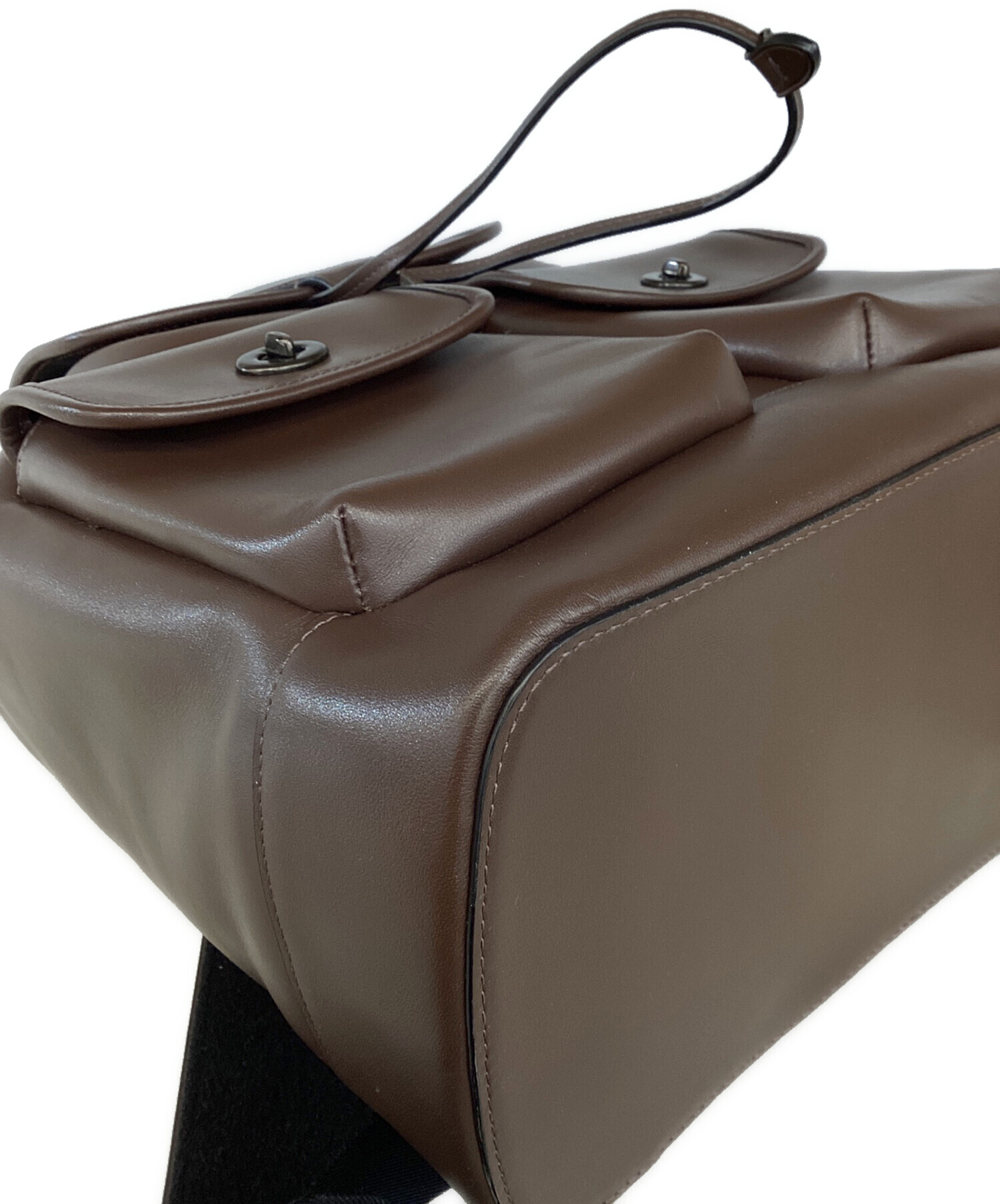 中古・古着通販】COACH (コーチ) レザーヘリテージバックパック