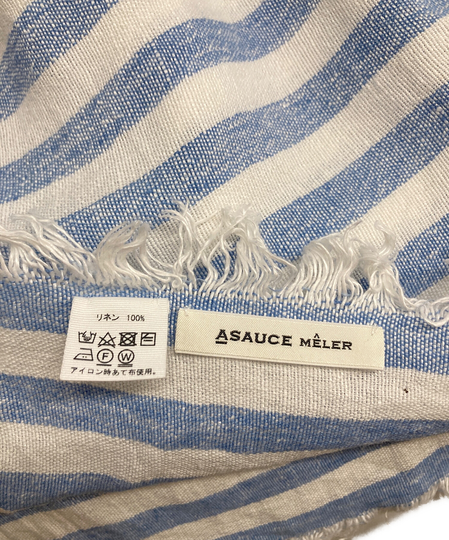 中古・古着通販】ASAUCE MELER (アソースメレ) リネンストール ブルー