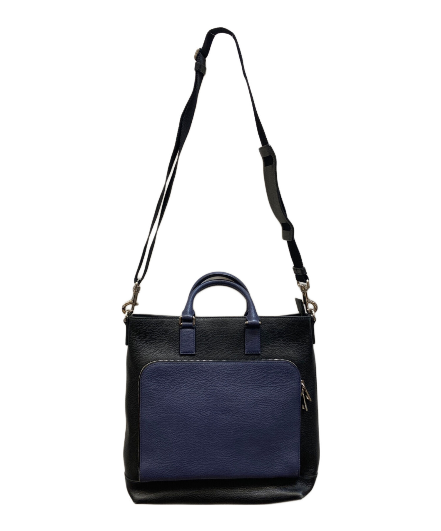 GUCCI コスモポリス　セカンドバック　クラッチバック　レザー　ネイビー 中古・古着通販】GUCCI (グッチ) コスモポリス レザートートバッグ