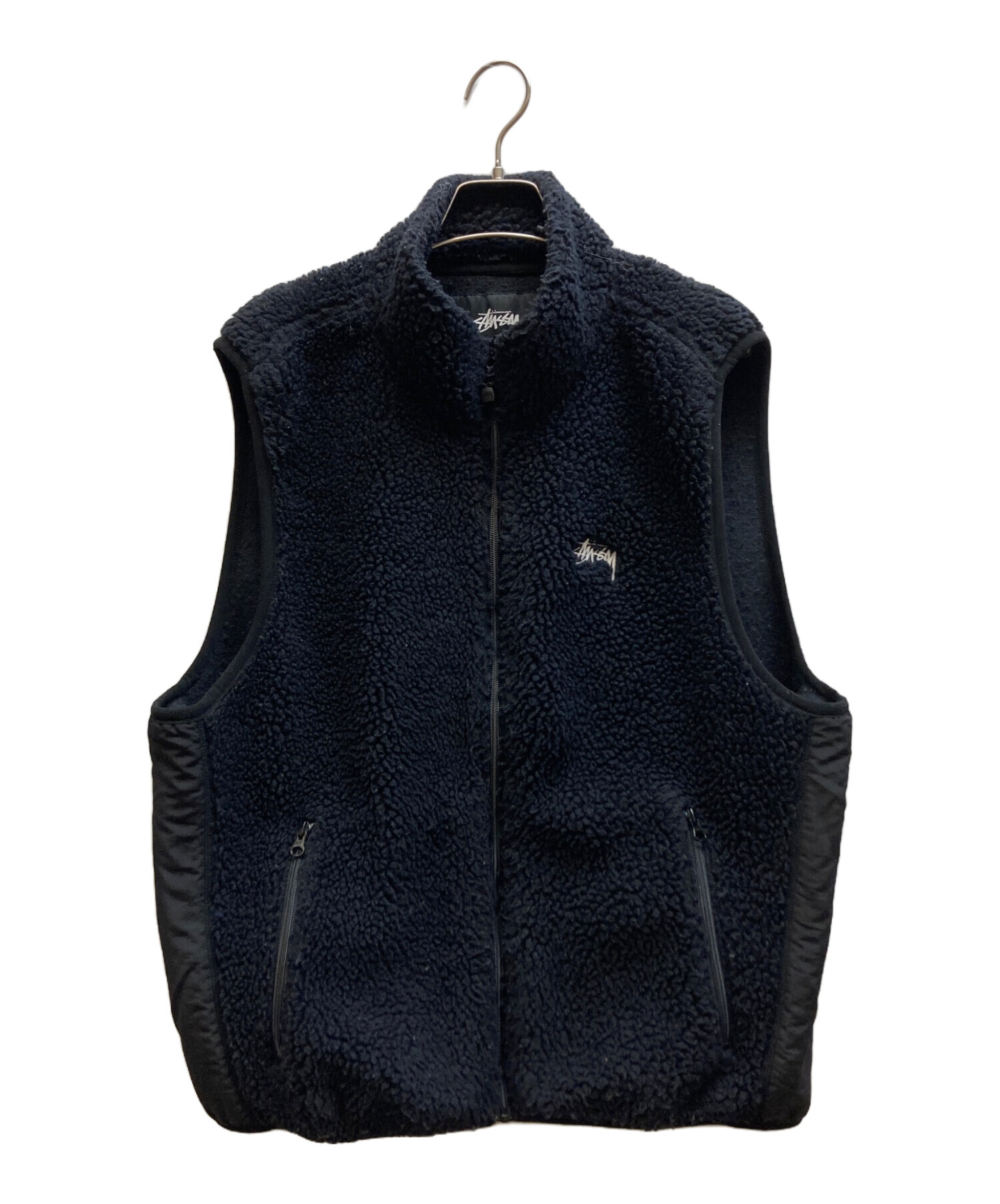 中古・古着通販】stussy (ステューシー) Block Sherpa Vest ブラック 