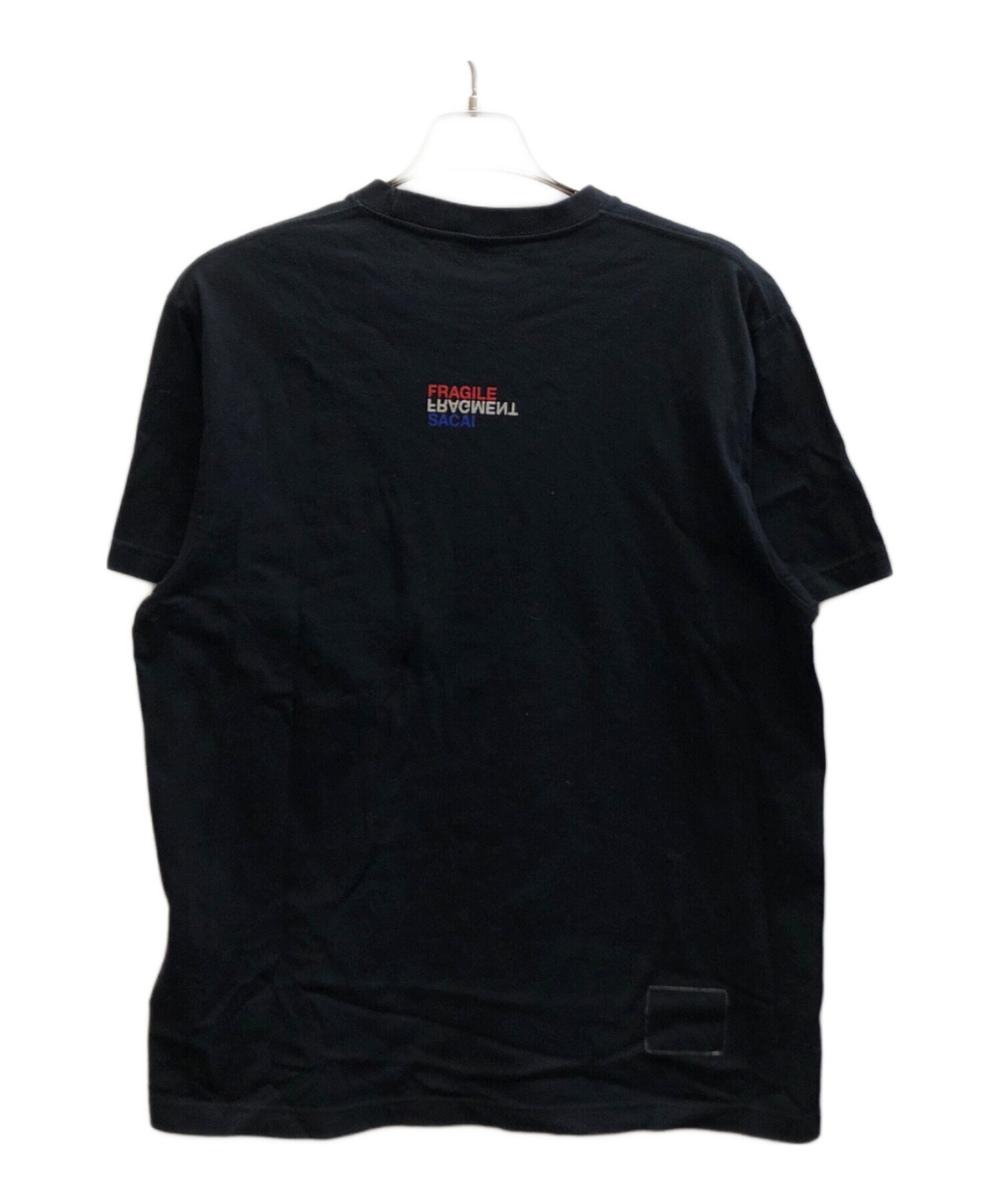 sacai フリンジデザイン ブラックTシャツ 中古・古着通販】sacai (サカイ) FRAGMENT DESIGN (フラグメント