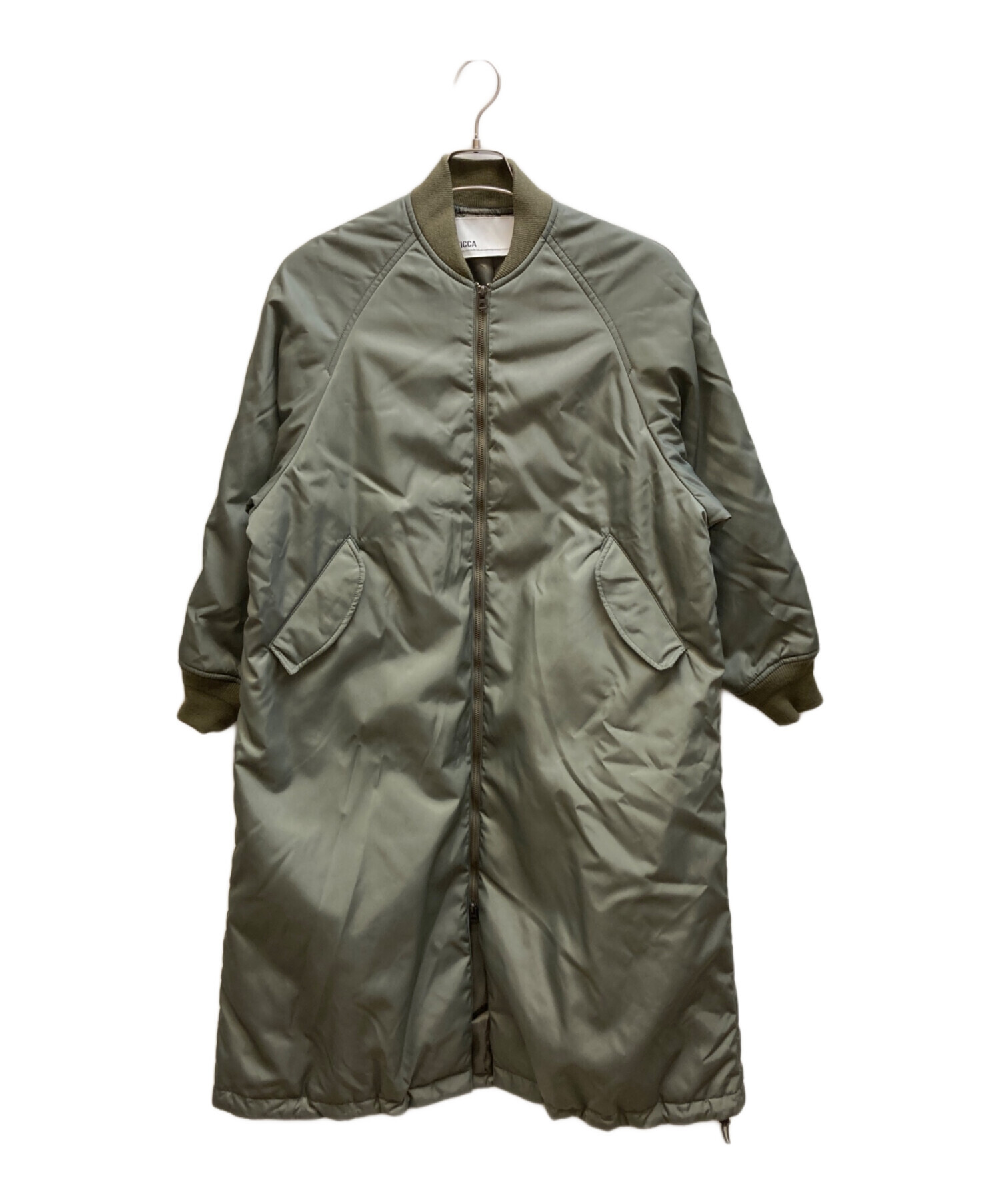中古・古着通販】ticca (ティッカ) ロングMA-1コート グリーン サイズ
