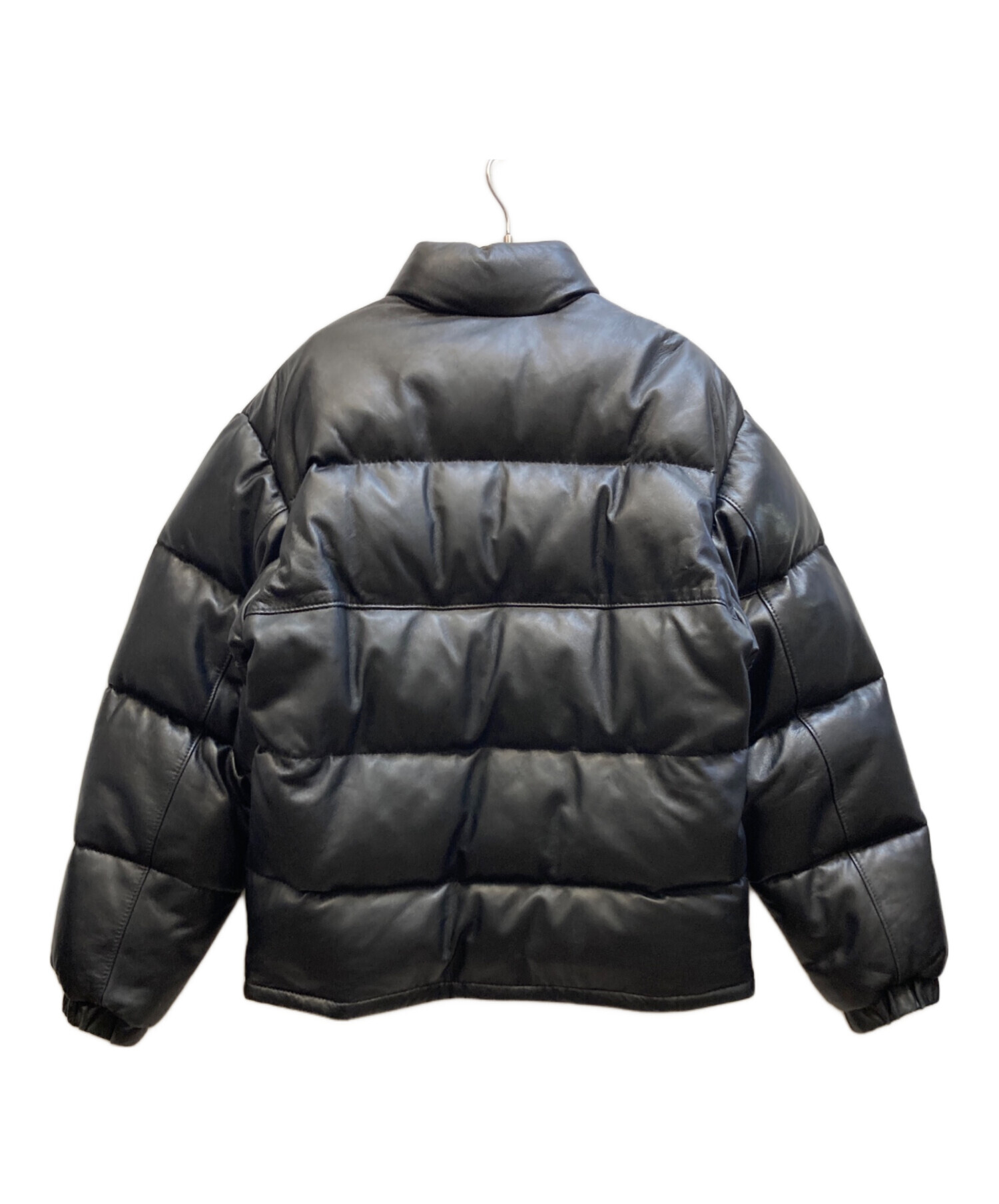 中古・古着通販】Schott (ショット) レザーダウンジャケット ブラック