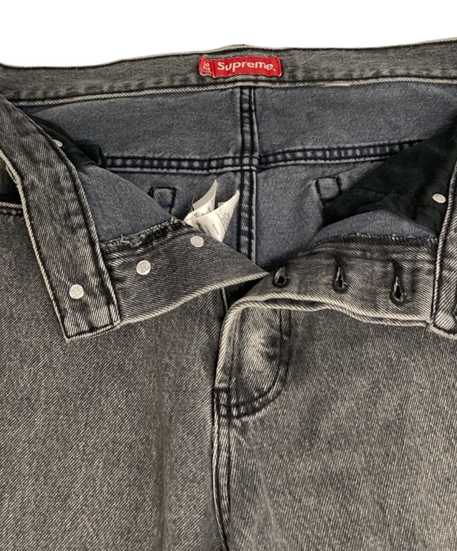 中古・古着通販】SUPREME (シュプリーム) デニムパンツ グレー サイズ