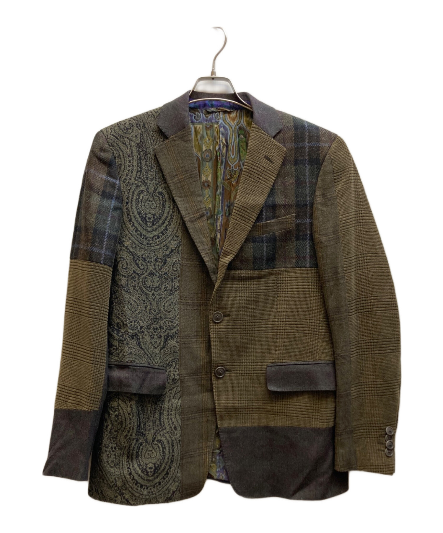 中古・古着通販】ETRO (エトロ) 異素材切替テーラードジャケット