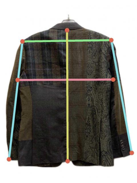 中古・古着通販】ETRO (エトロ) 異素材切替テーラードジャケット