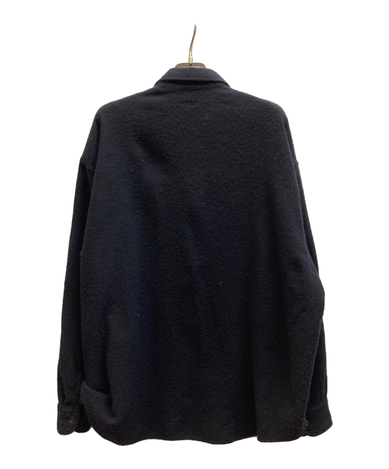 中古・古着通販】COMOLI (コモリ) 縮絨ウールハーフジップシャツ