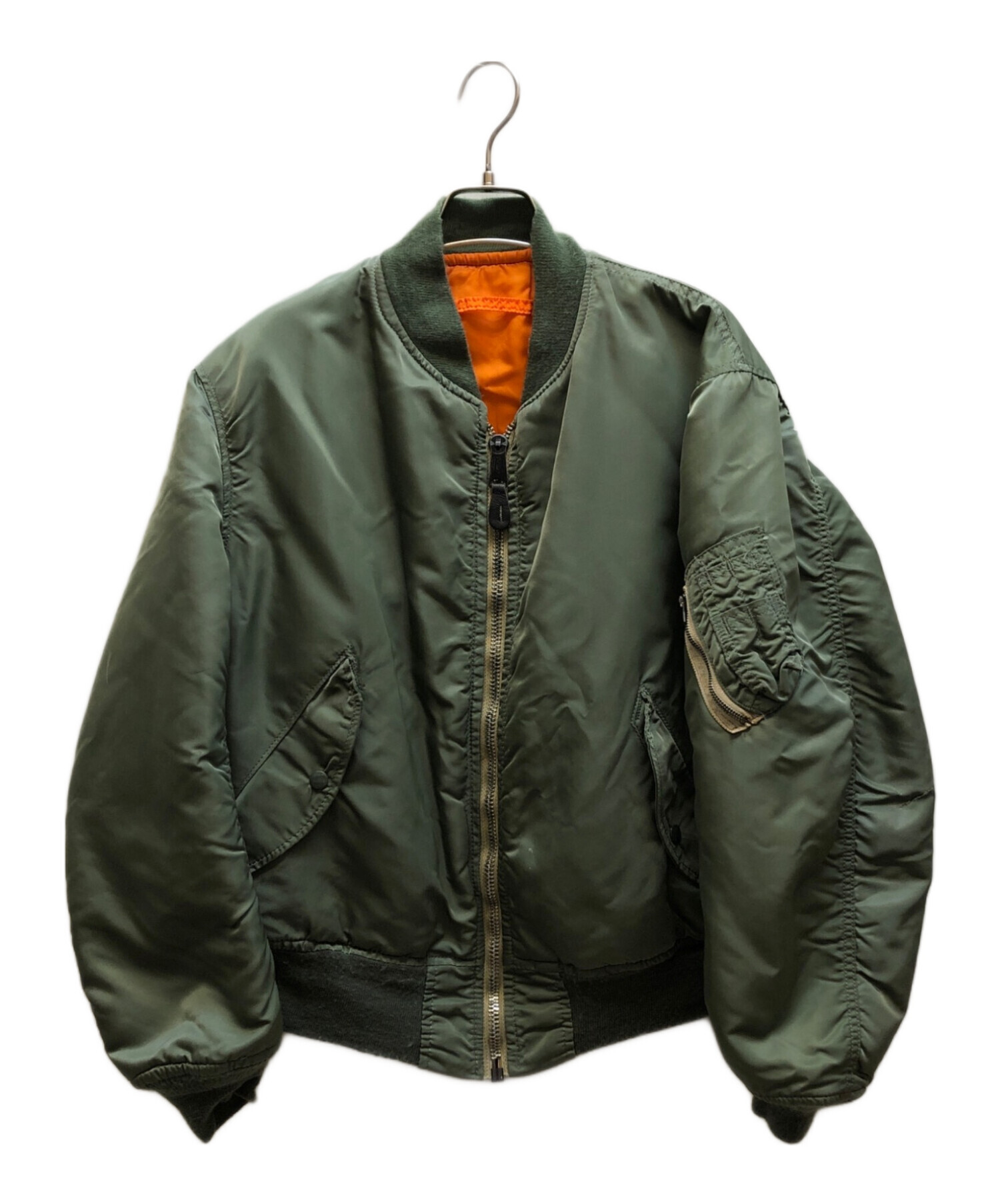 中古・古着通販】ALPHA (アルファ) MA-1ジャケット グリーン サイズ