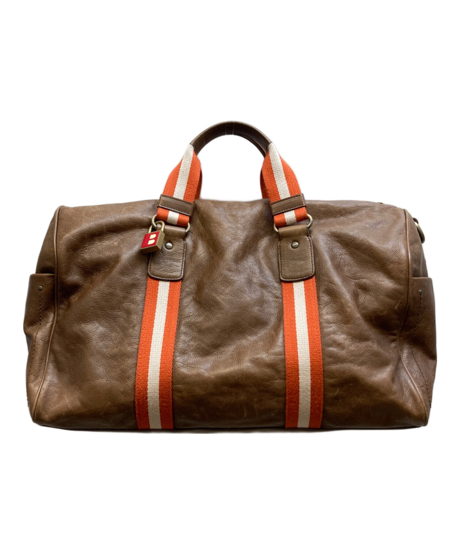 中古・古着通販】BALLY (バリー) レザーボストンバッグ ブラウン