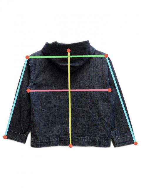 中古・古着通販】EVISU (エヴィス) デニムジップパーカー インディゴ