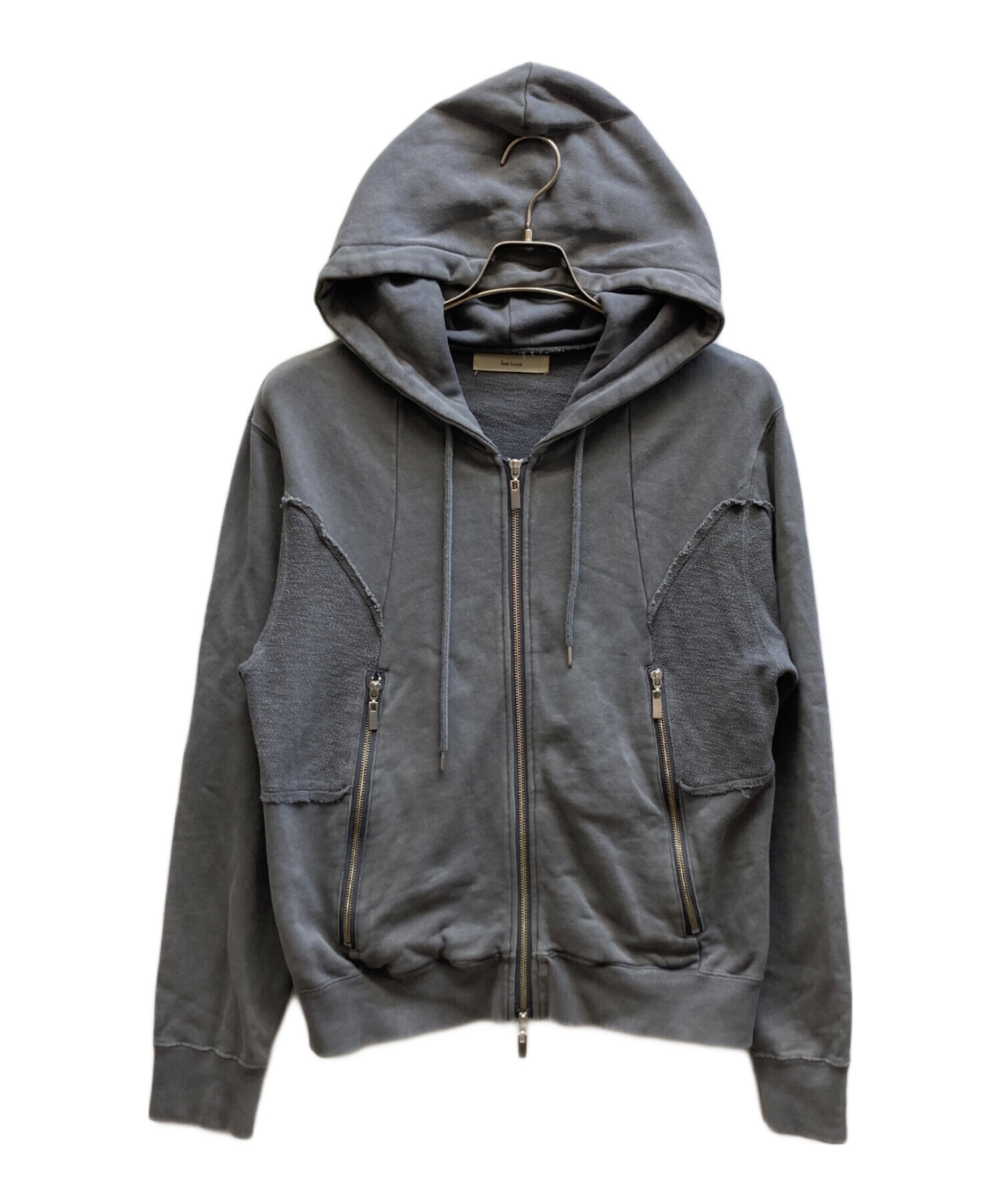 jent louis Double Zip Hoodie M グレー　モード 中古・古着通販】jent louis (ジェントルイス) ダブルジップパーカー