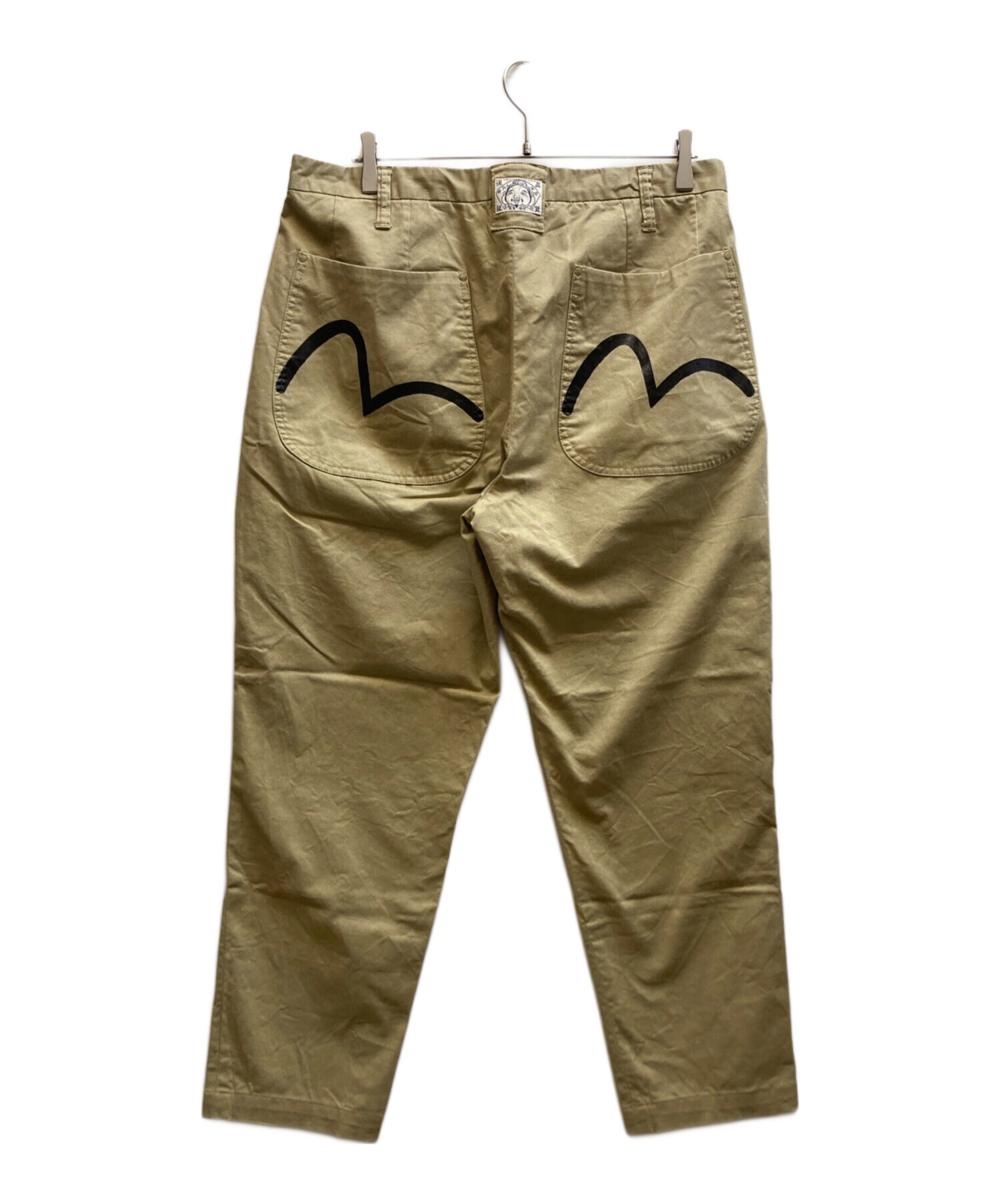 EVISU エヴィス カモメロゴ カーゴパンツ ベージュ 中古・古着通販】EVISU (エヴィス) カモメペイントチノパン ベージュ