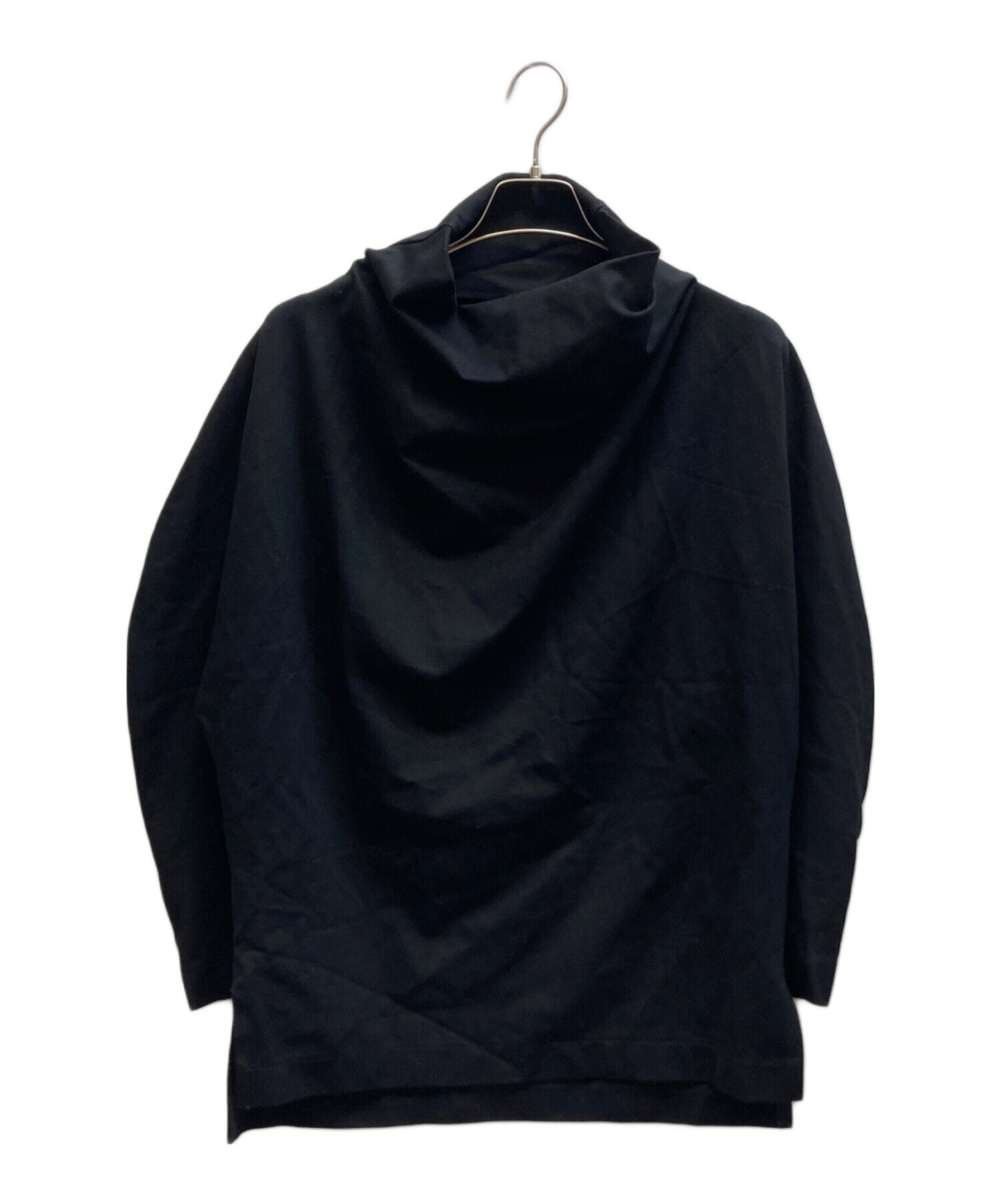 【美品】  IIROT / イロット | Double jersey drape pullover ドレープ プルオーバー トップス | F | ブラック | レディース 中古・古着通販】IIROT (イロット) Double jersey drape pullover