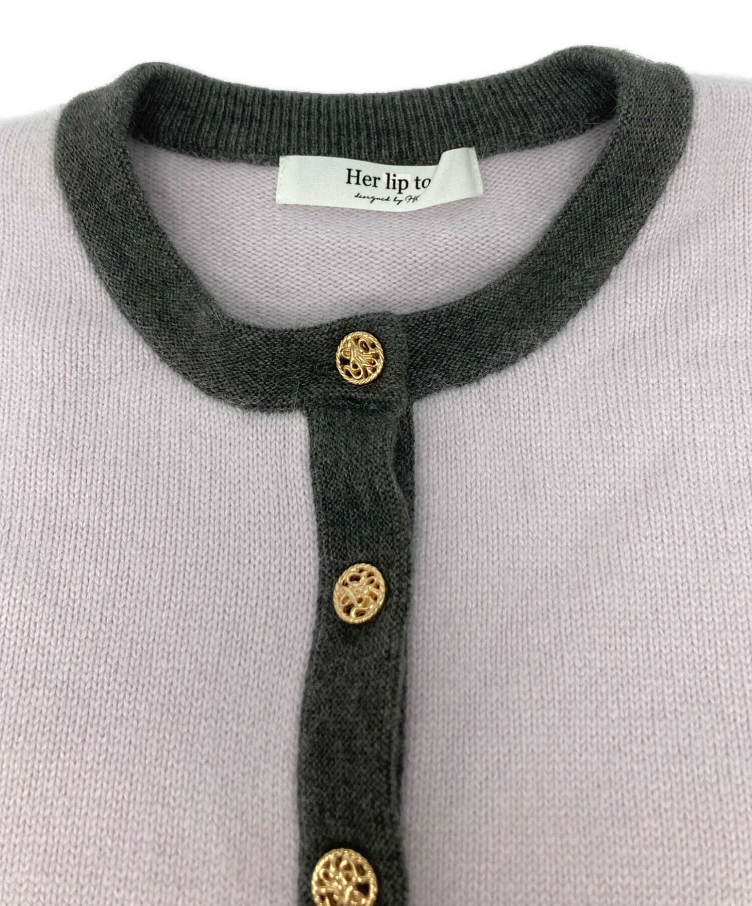 中古・古着通販】Her lip to (ハーリップトゥ) Annelise Knit Cardigan