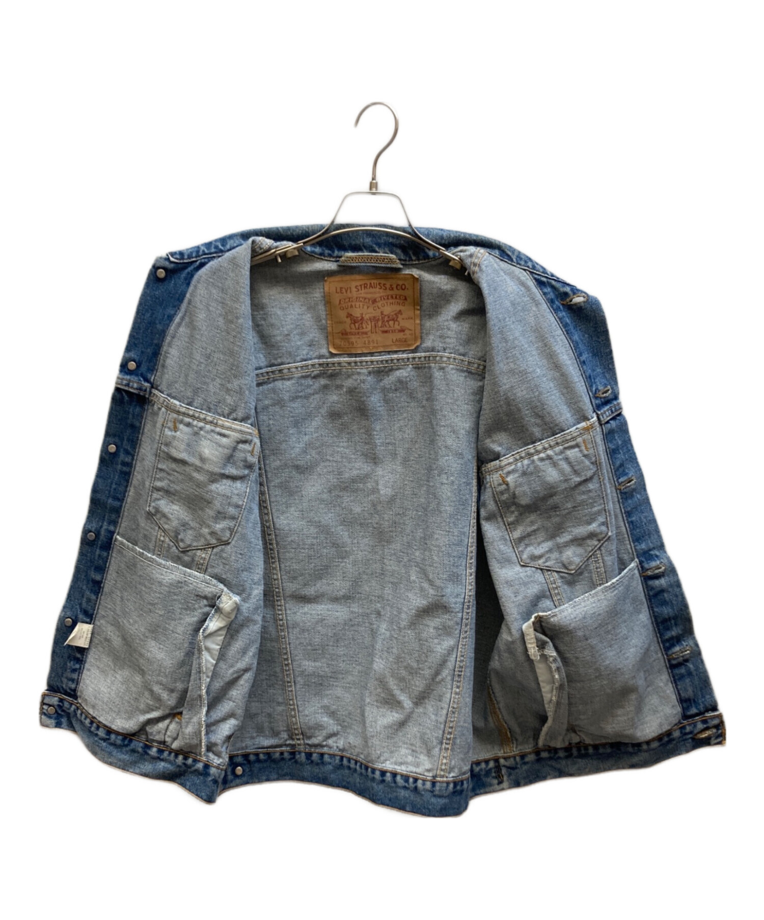 Levi's 70595 デニムベスト　ブラック　XL 中古・古着通販】LEVI'S (リーバイス) 90'sデニムベスト/70595-4891