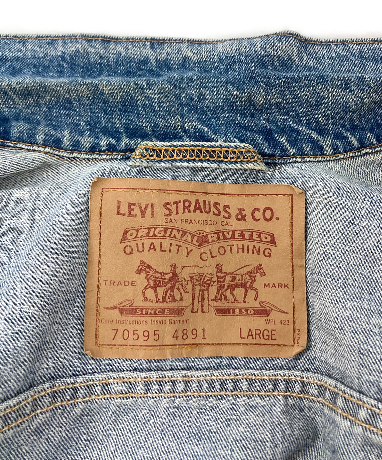 Levi's 70595 デニムベスト　ブラック　XL 中古・古着通販】LEVI'S (リーバイス) 90'sデニムベスト/70595-4891
