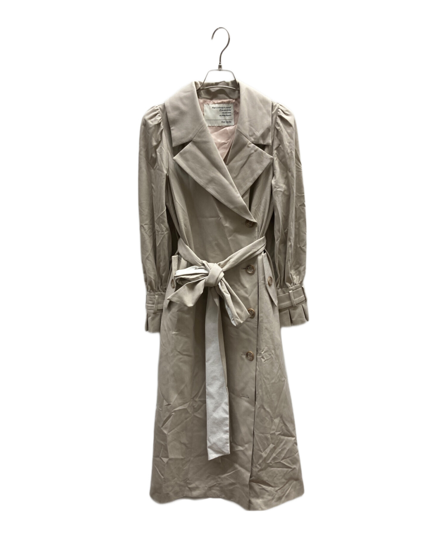中古・古着通販】Her lip to (ハーリップトゥ) Belted Dress Trench
