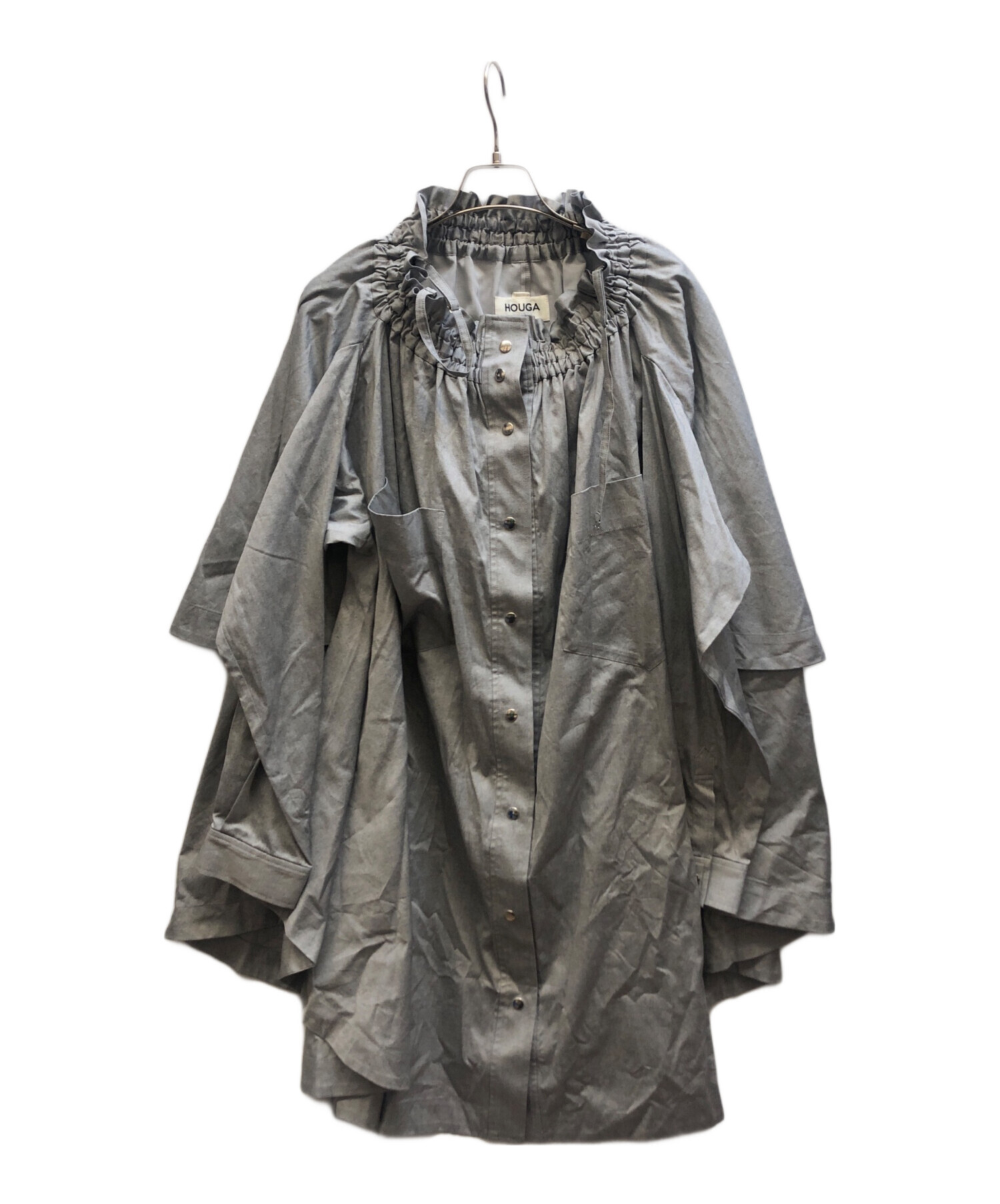 中古・古着通販】HOUGA (ホウガ) club skirt dress グレー サイズ