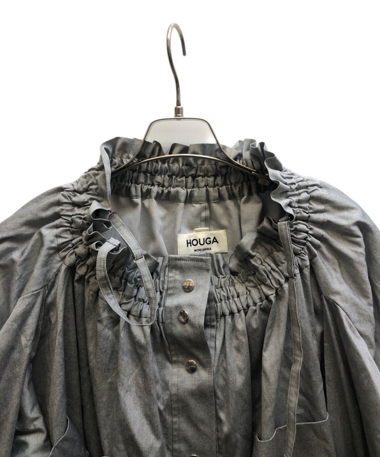 中古・古着通販】HOUGA (ホウガ) club skirt dress グレー サイズ