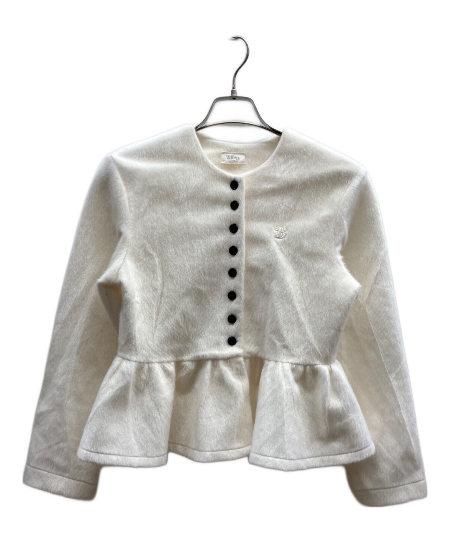 bibiy ペプラムカーディガン　ホワイト 中古・古着通販】Bibiy. (ビビィ) ペプラムカーディガン/B01-CD002WHF