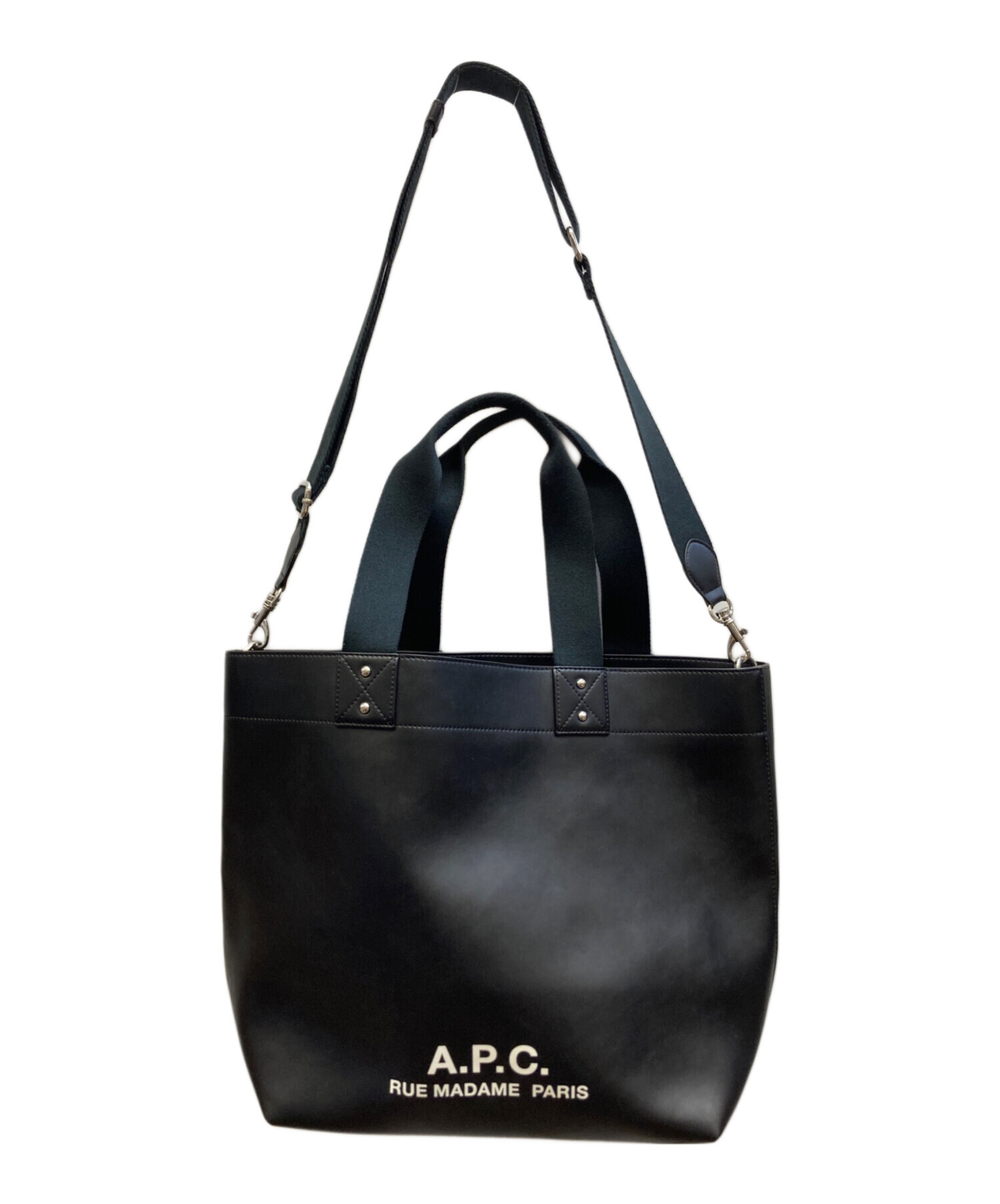 中古・古着通販】A.P.C. (アーペーセー) エコレザー2WAYトートバッグ 中古・古着通販】A.P.C. (アーペーセー) エコレザー2WAYトートバッグ