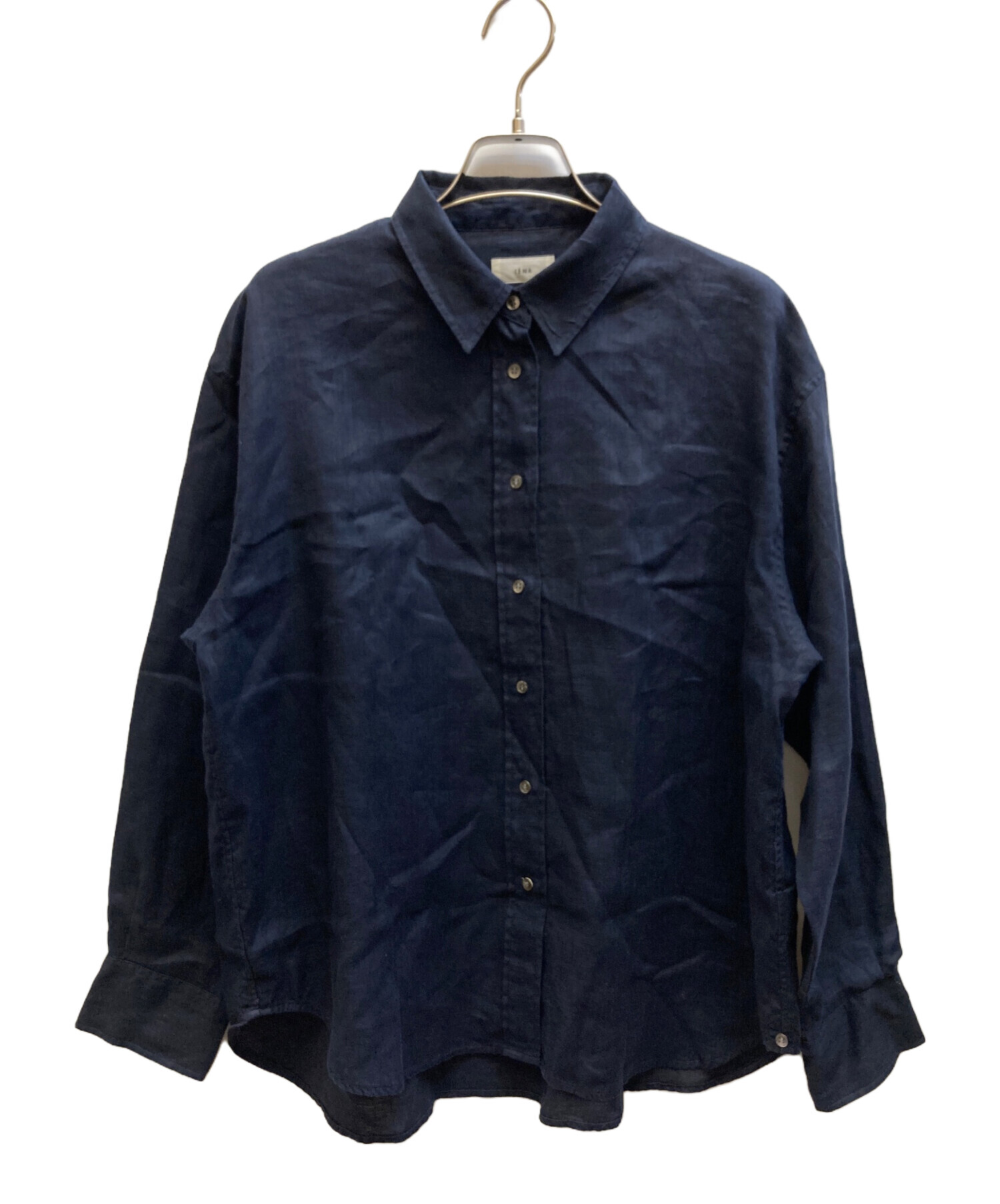 イエナ 25SS ウォッシャブル リネン2WAY シャツ 長袖 ネイビー 追加》ウォッシャブル リネン2WAY シャツ | イエナ(IENA) | マルイ