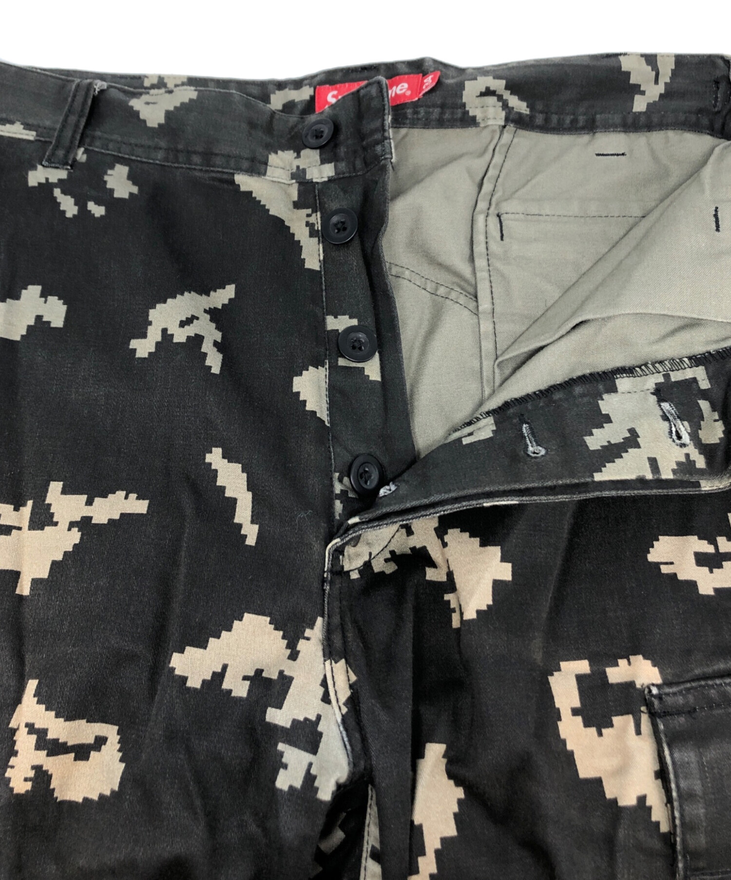 Supreme シュプリーム カーゴパンツ ブラック サイズ34 中古・古着通販】Supreme (シュプリーム) cargo pants ブラック サイズ