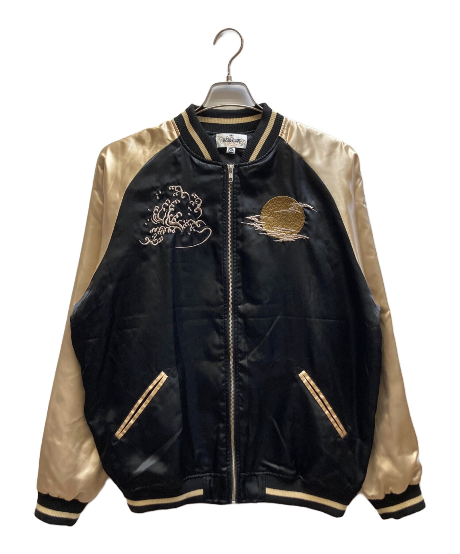 スカジャン USED90s 古着 中古・古着通販】絡繰魂 (カラクリタマシイ) スカジャン ブラック
