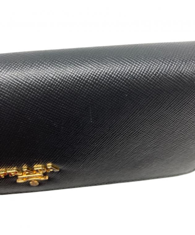 中古・古着通販】PRADA (プラダ) サフィアーノ長財布/1M1132 ブラック