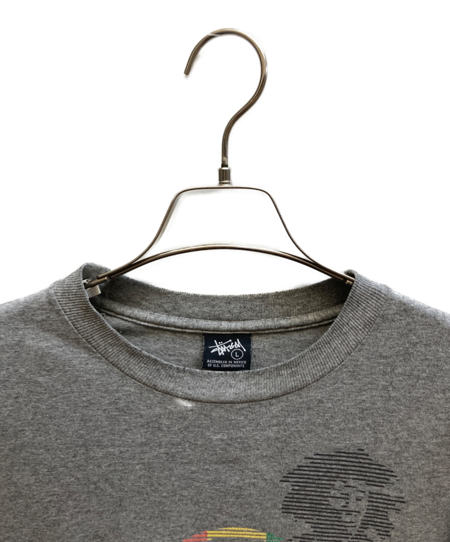 中古・古着通販】stussy (ステューシー) プリントTシャツ グレー 