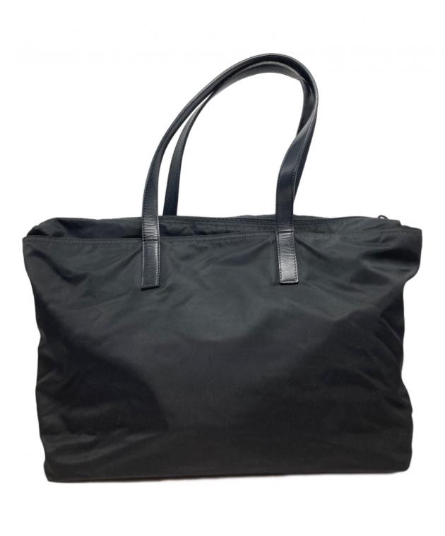 PRADA ブラック ナイロン トートバッグ 中古・古着通販】PRADA (プラダ) ナイロントートバッグ ブラック