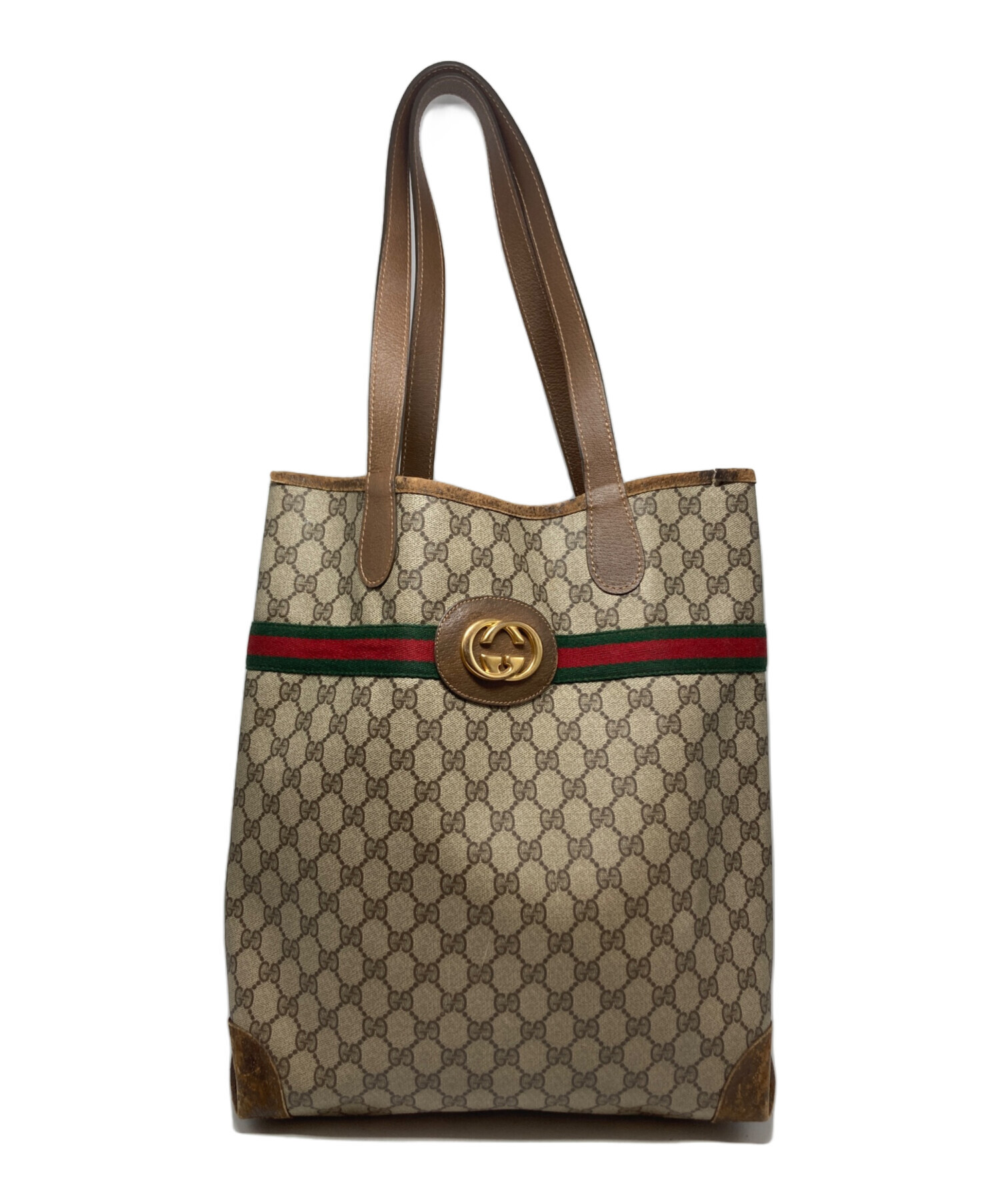 中古・古着通販】GUCCI (グッチ) GGトートバッグ ブラウン サイズ