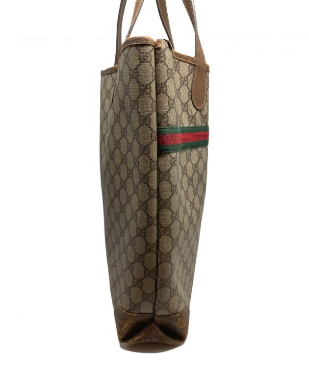 中古・古着通販】GUCCI (グッチ) GGトートバッグ ブラウン サイズ