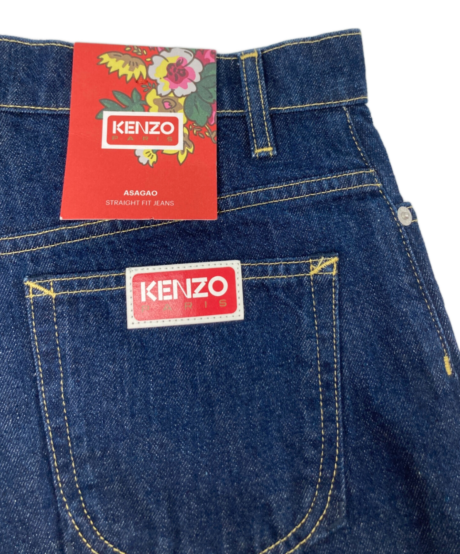 デッドストック　【KENZO】ケンゾージーンズ　リバーシブル　90s未使用 中古・古着通販】KENZO (ケンゾー) ASAGAO STRAIGHT JEANS