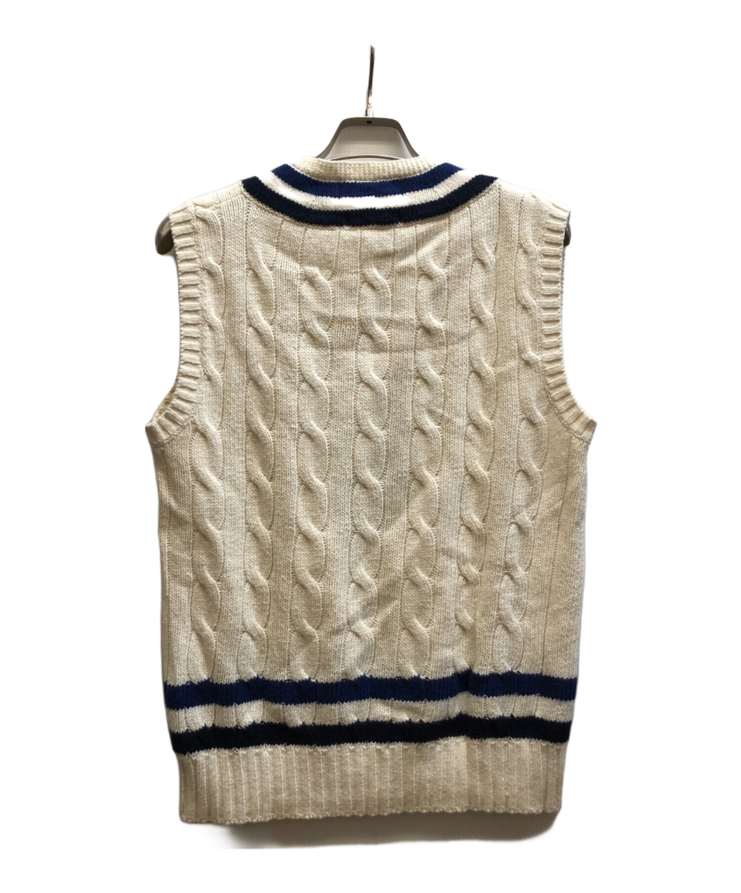 Ralph Lauren - 00s LAUREN ラルフローレン サマー ニット ベスト L 古着 オールド タンクトップ ノースリーブ コットン リネン かぎ針編み シースルー 茶 中古・古着通販】POLO RALPH LAUREN (ポロ・ラルフローレン) ケーブル