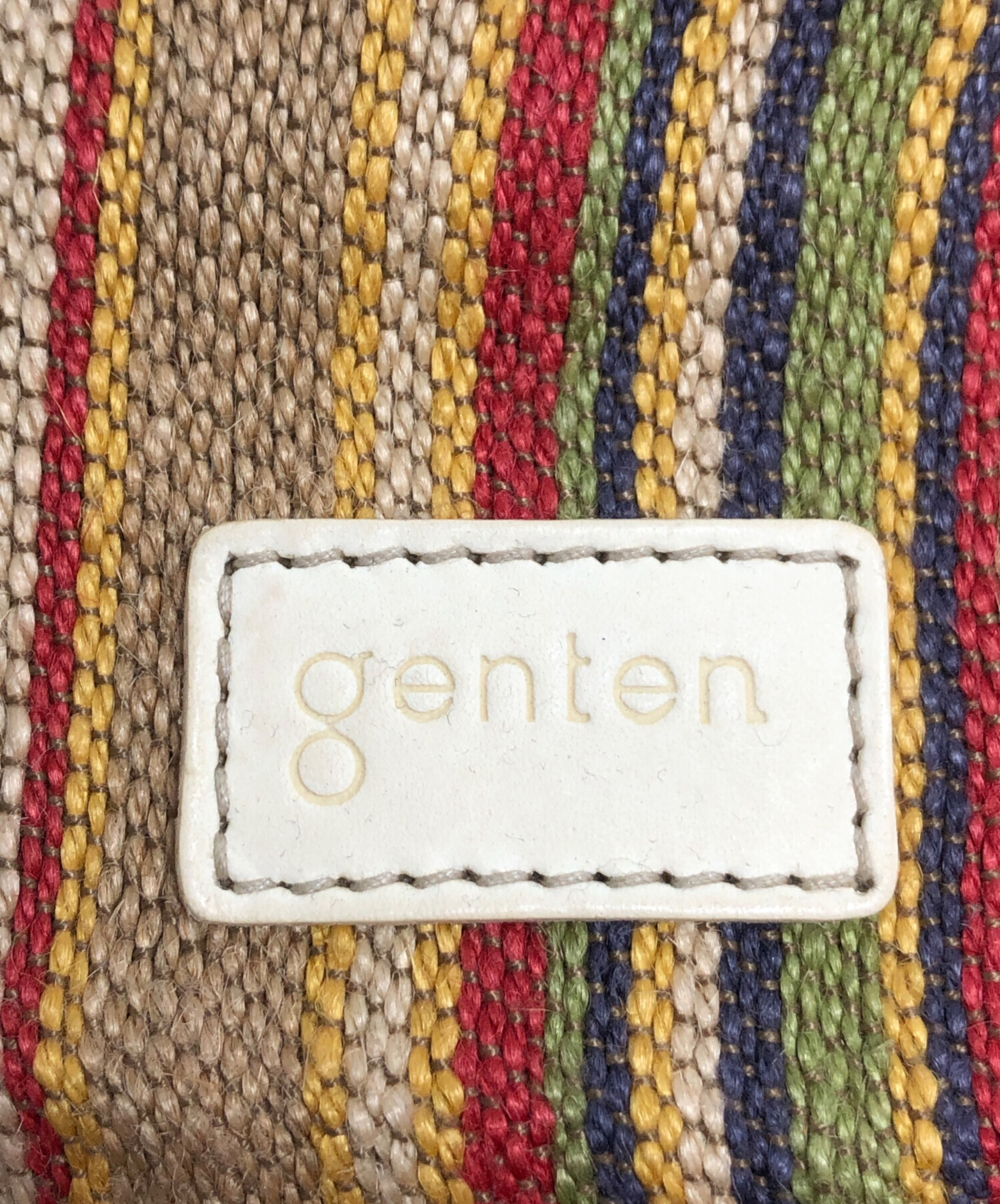 中古・古着通販】genten (ゲンテン) キャンバスストライプトートバッグ