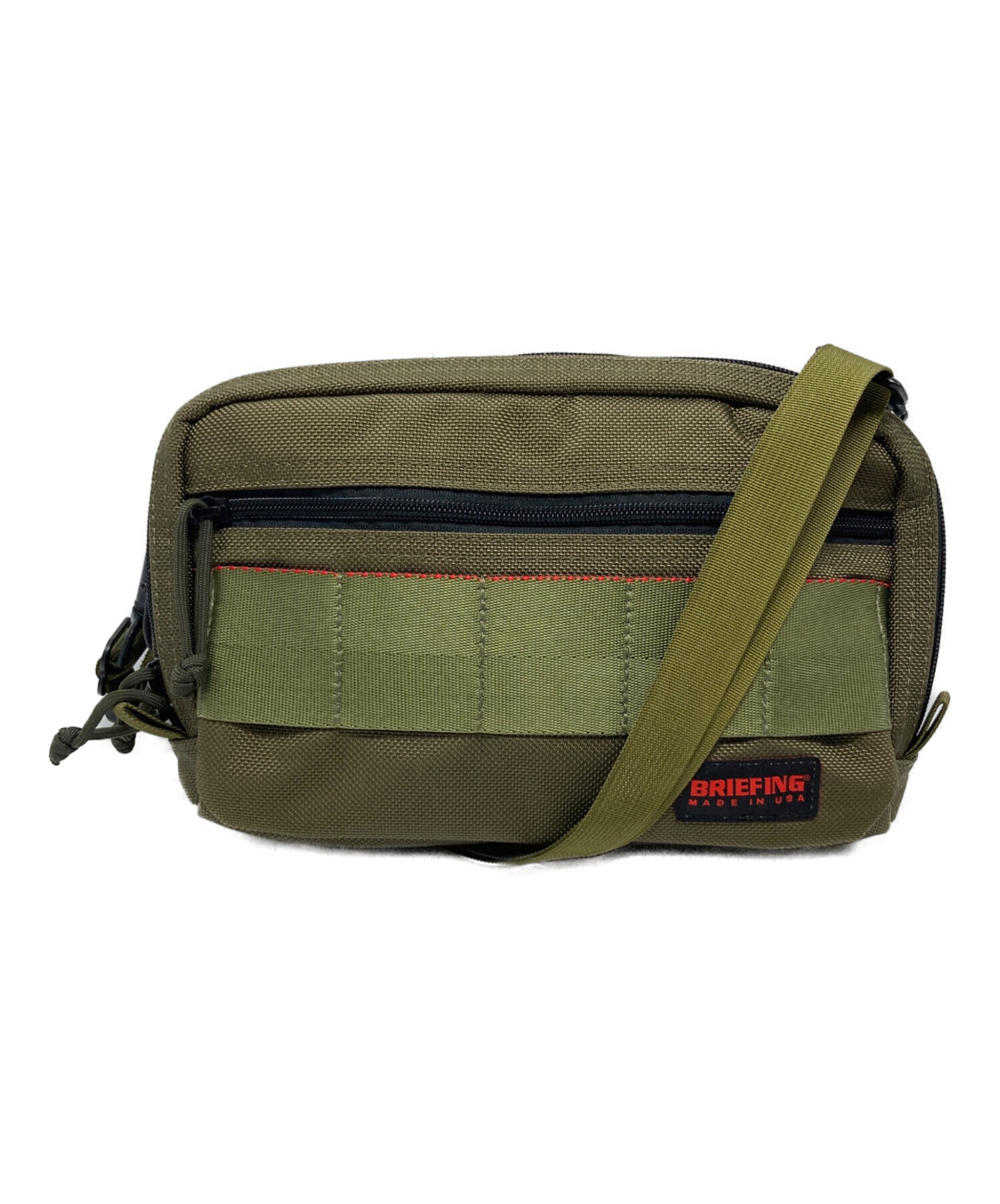 BRIEFING ショルダーバッグ カーキ 中古・古着通販】BRIEFING (ブリーフィング) ショルダーバッグ カーキ