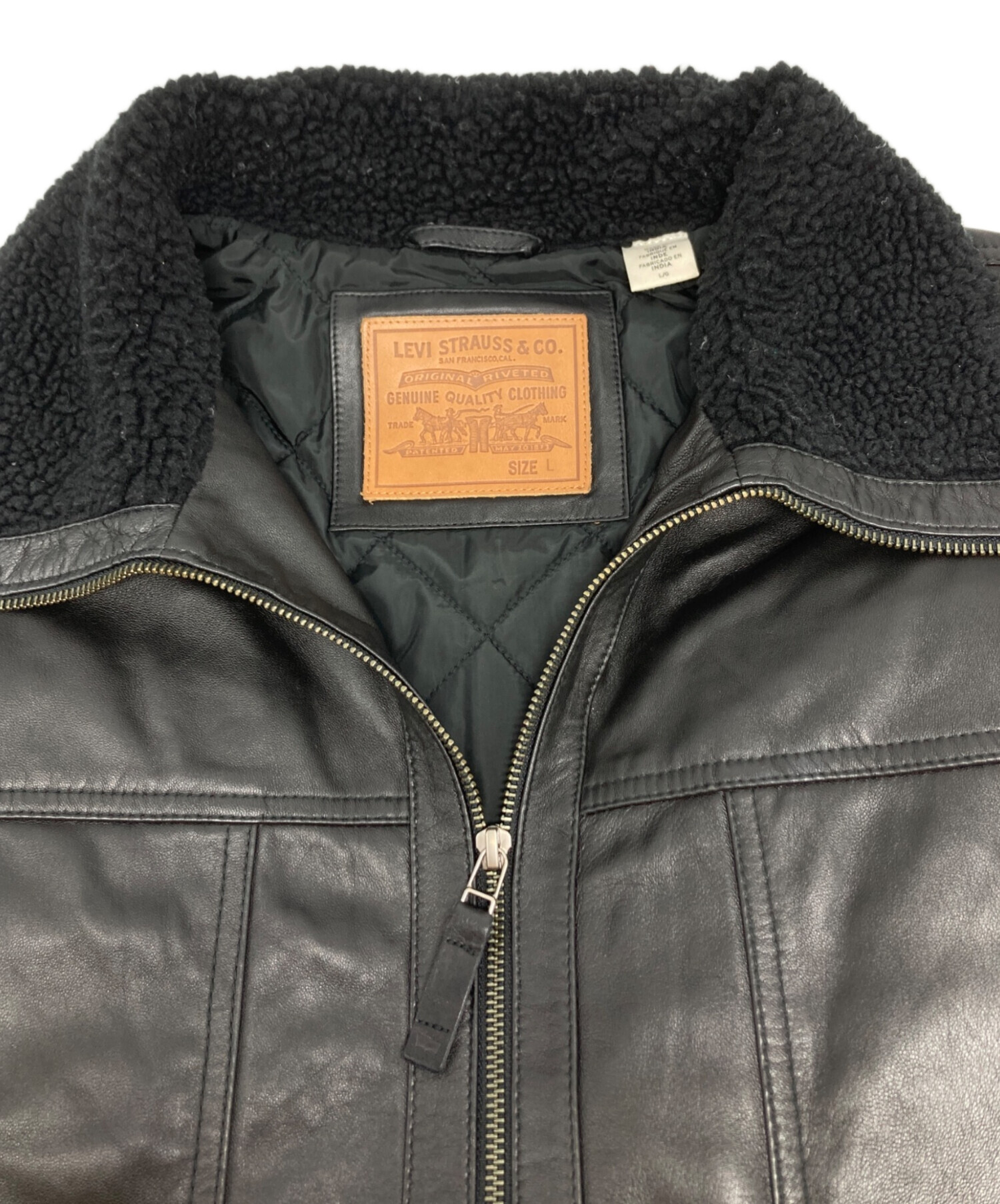 中古・古着通販】LEVI'S (リーバイス) レザー シェルパジャケット