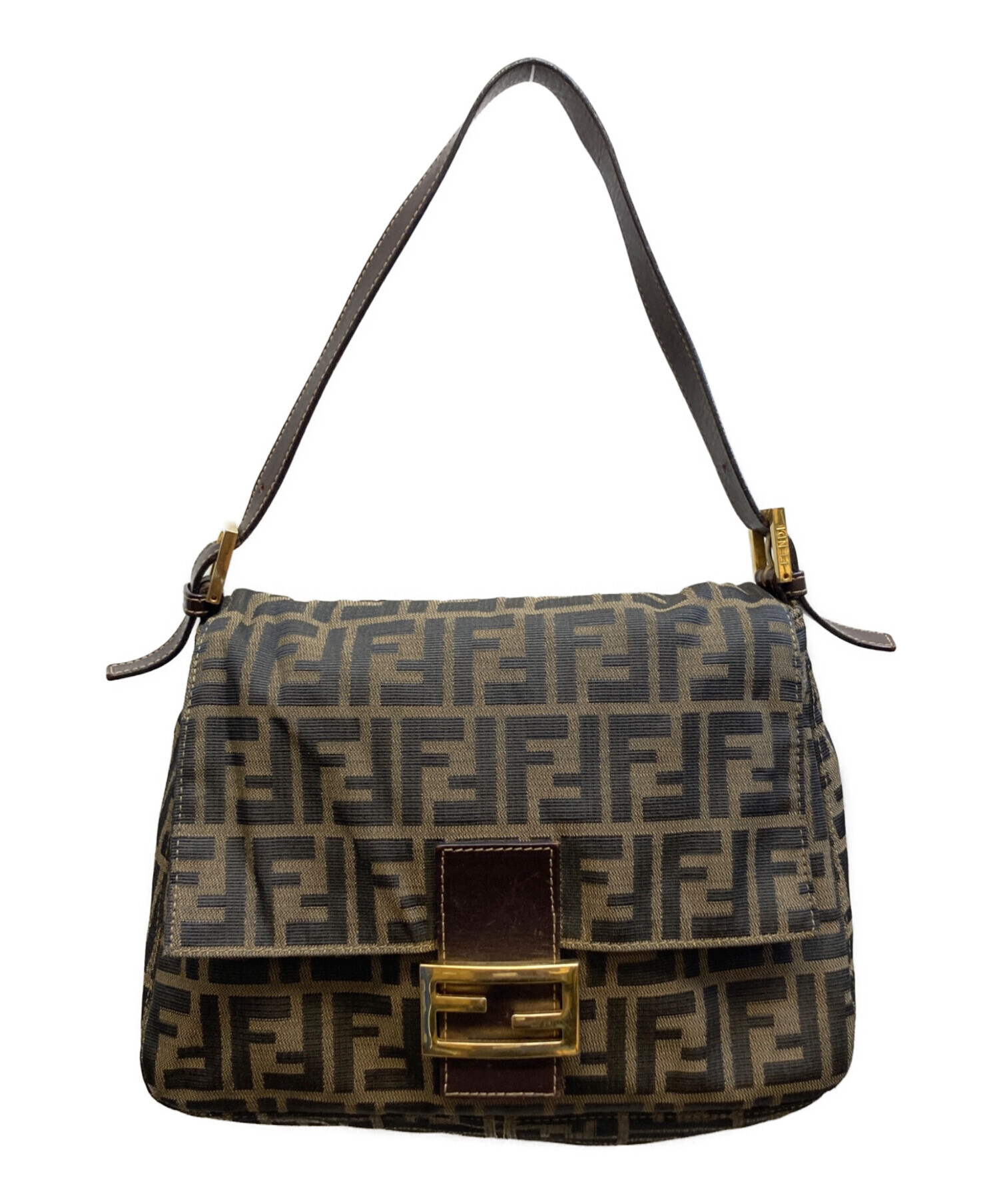 Fendi ハンドバッグ ズッカ柄※状態悪いです 中古・古着通販】FENDI (フェンディ) ズッカ柄ハンドバッグ ブラウン