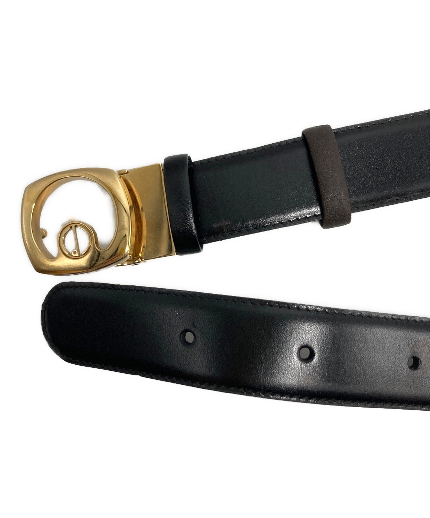 中古・古着通販】dunhill (ダンヒル) レザーベルト ブラック｜ブランド