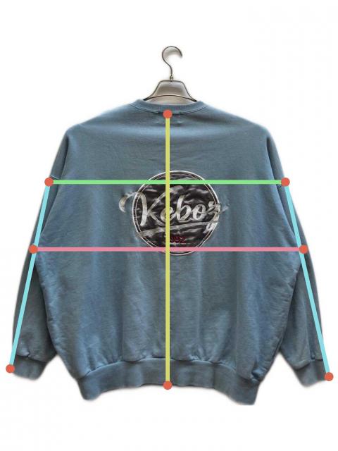 中古・古着通販】KEBOZ (ケボズ) 刺繍ロゴスウェット ブルー サイズ:L